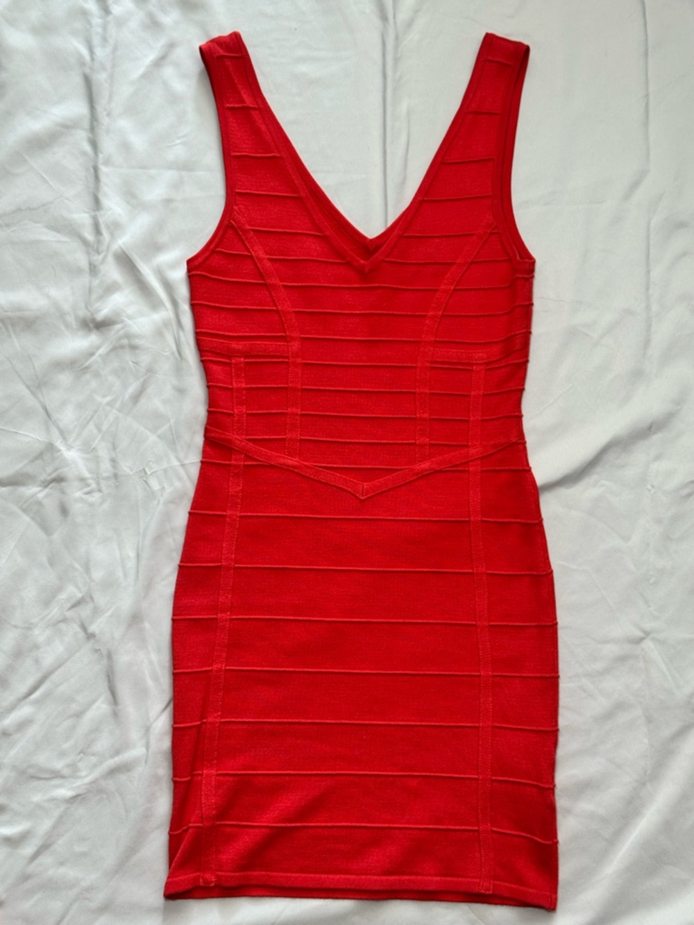 2b BEBE red Sleeveless Bandage Mini Dress - Picture 4 of 8